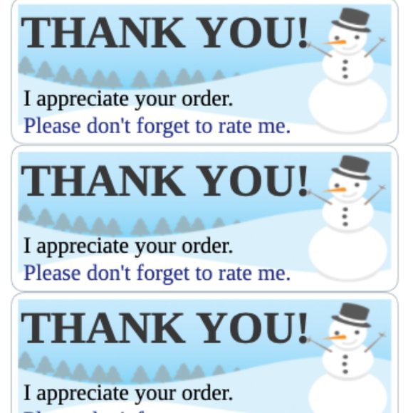 Thank You Stickers Order Shipping Labels Box Mailing Label Sticker - Picture 1 of 2